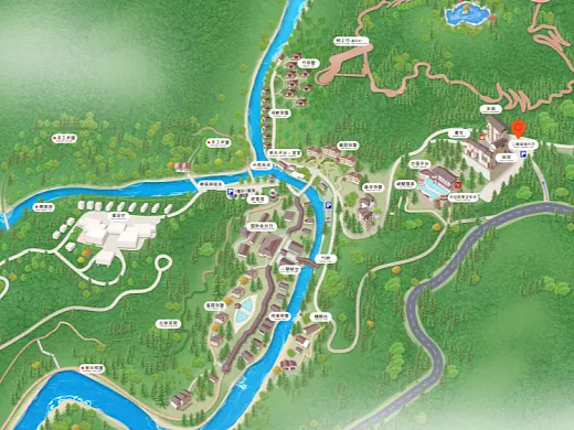 盐山结合景区手绘地图智慧导览和720全景技术，可以让景区更加“动”起来，为游客提供更加身临其境的导览体验。